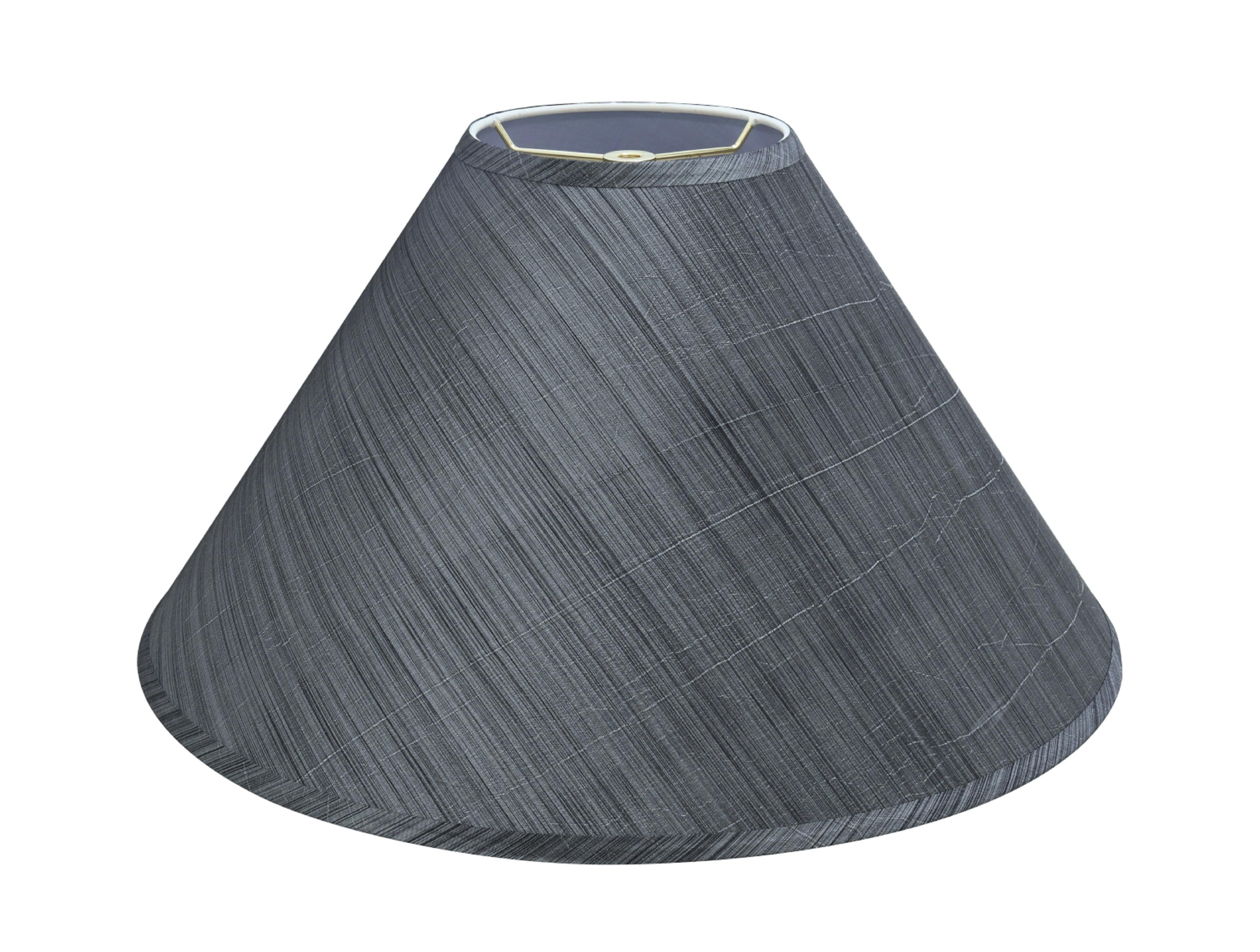 Aspen Creative 32203, Empire Spider Lamp Shade, Grey & Black, 6" Top x 19" Bottom x 12" Slant Height