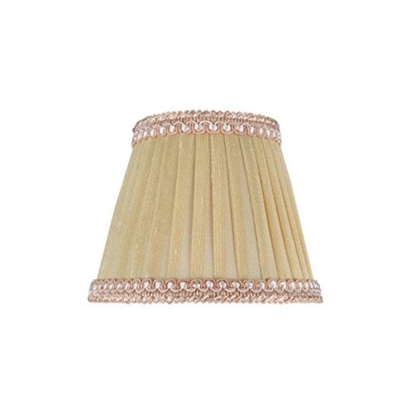 Aspen Creative 33002 Small Pleated Empire Clip-On Lamp Shade 1 Pack, Transitional Design in Ivory, 5" bottom width 3" x 5" x