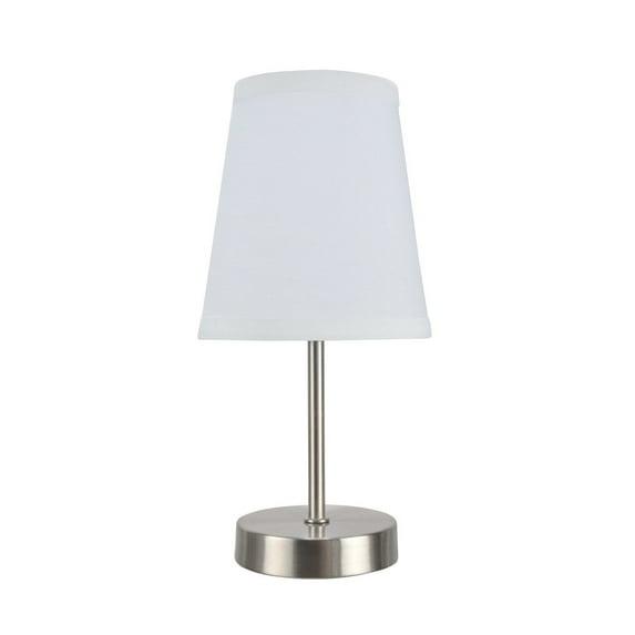 Aspen Creative 40085-1, One-Light Table Lamp, in Satin Nickel, 10" High, 1 Pack