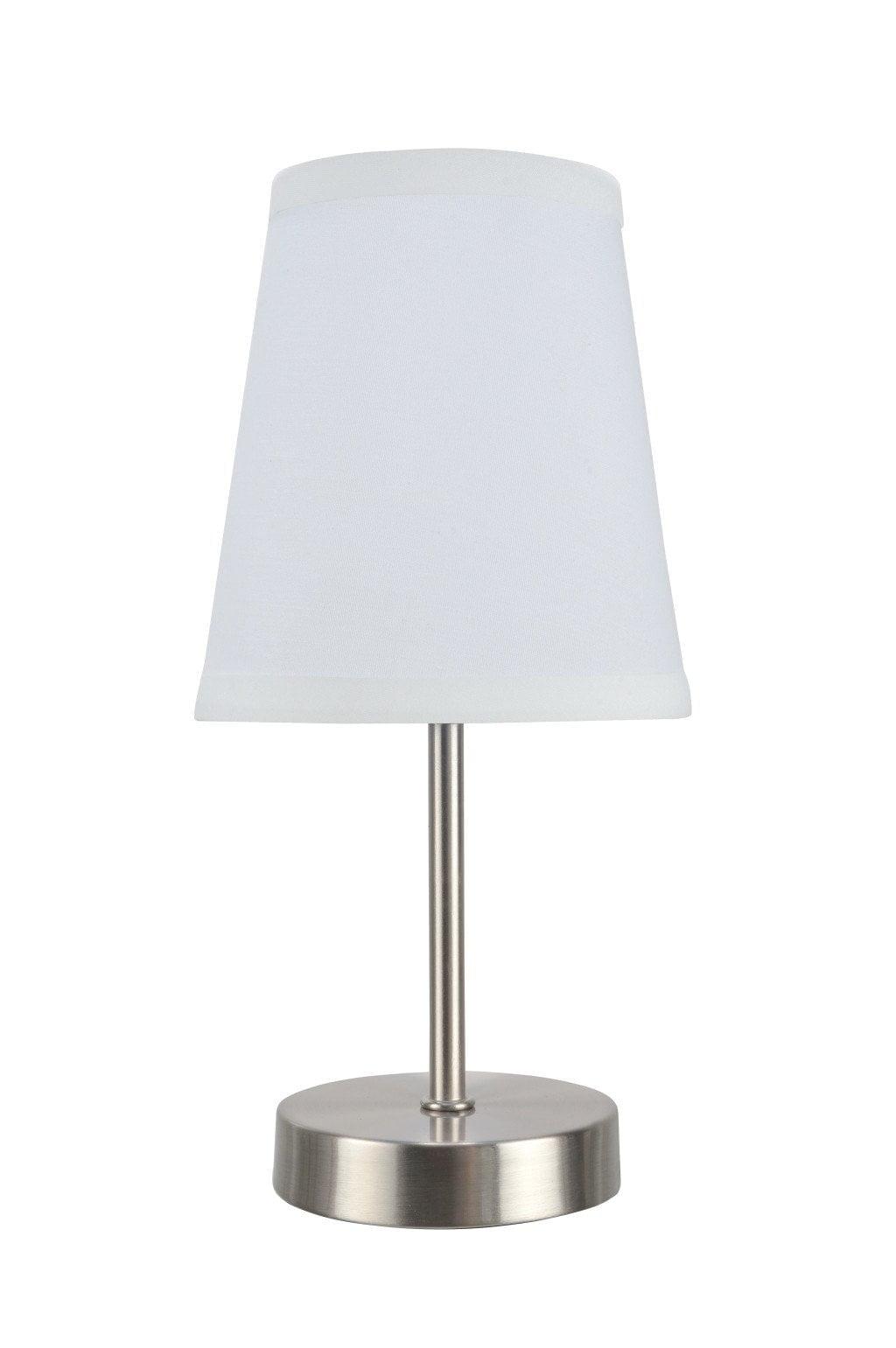 Aspen Creative 40085-1, One-Light Table Lamp, in Satin Nickel, 10" High, 1 Pack