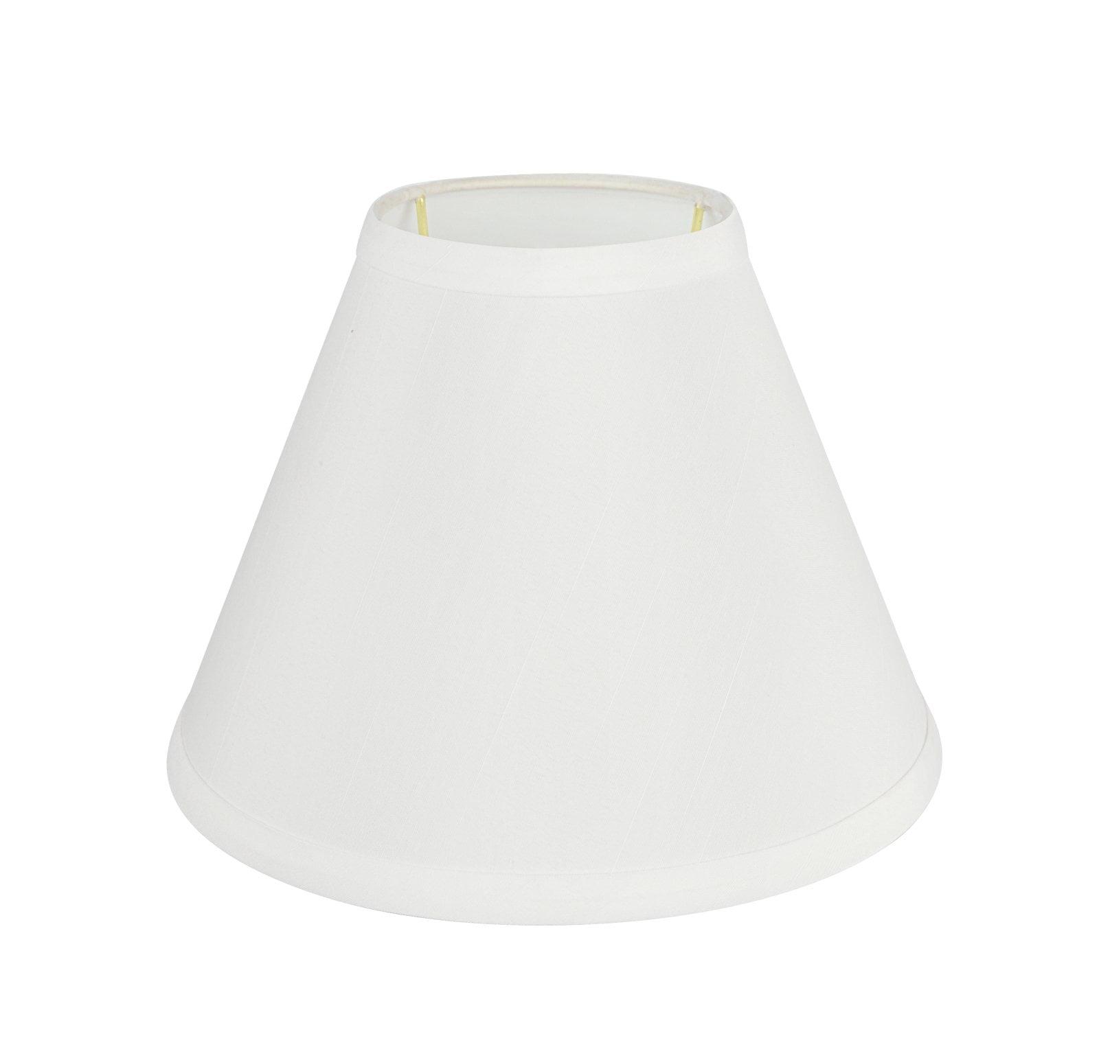 White Fabric Hardback Empire Lamp Shade, 11" Wide