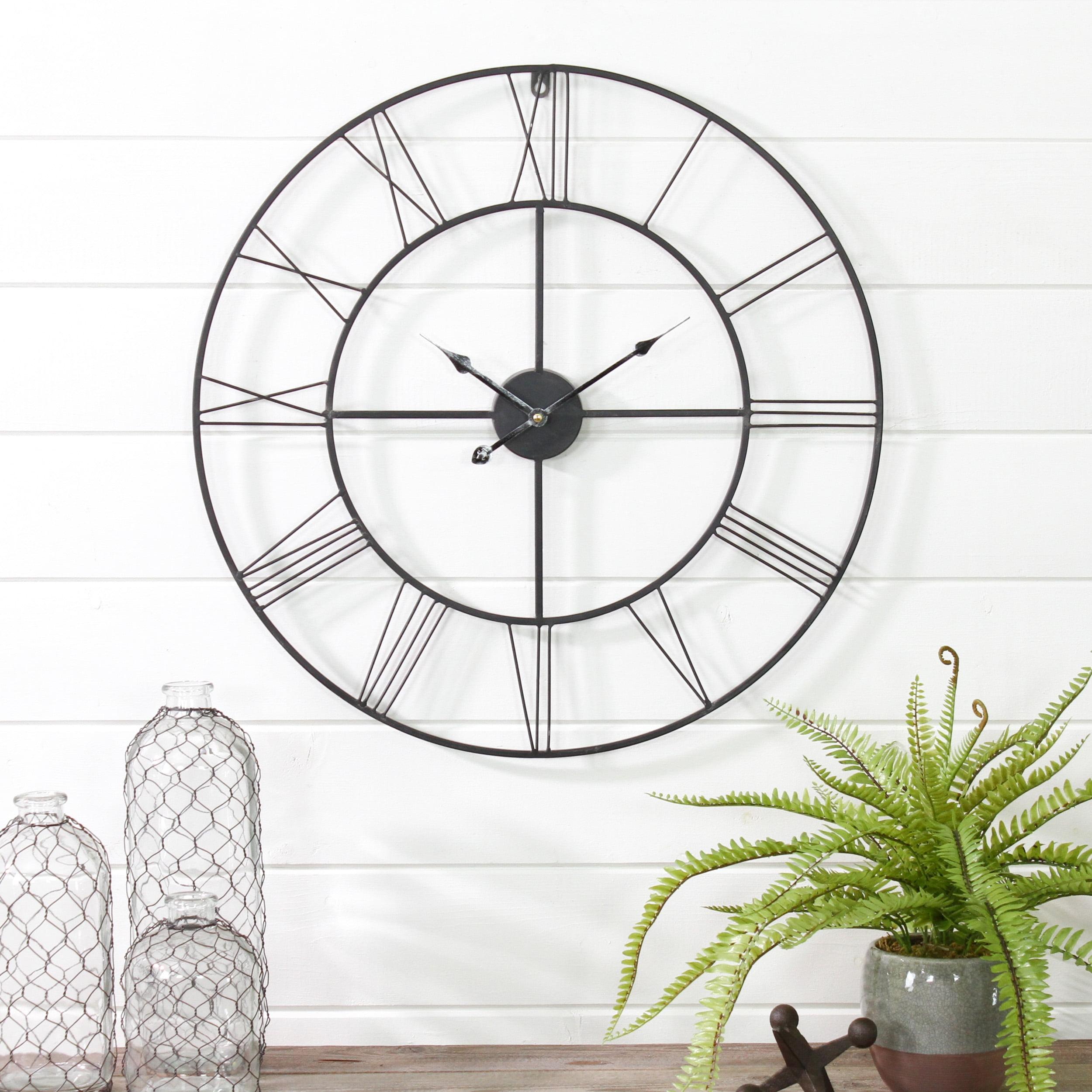 Aspire Home Accents 0.5" Quartz Farmhouse Wall Clock