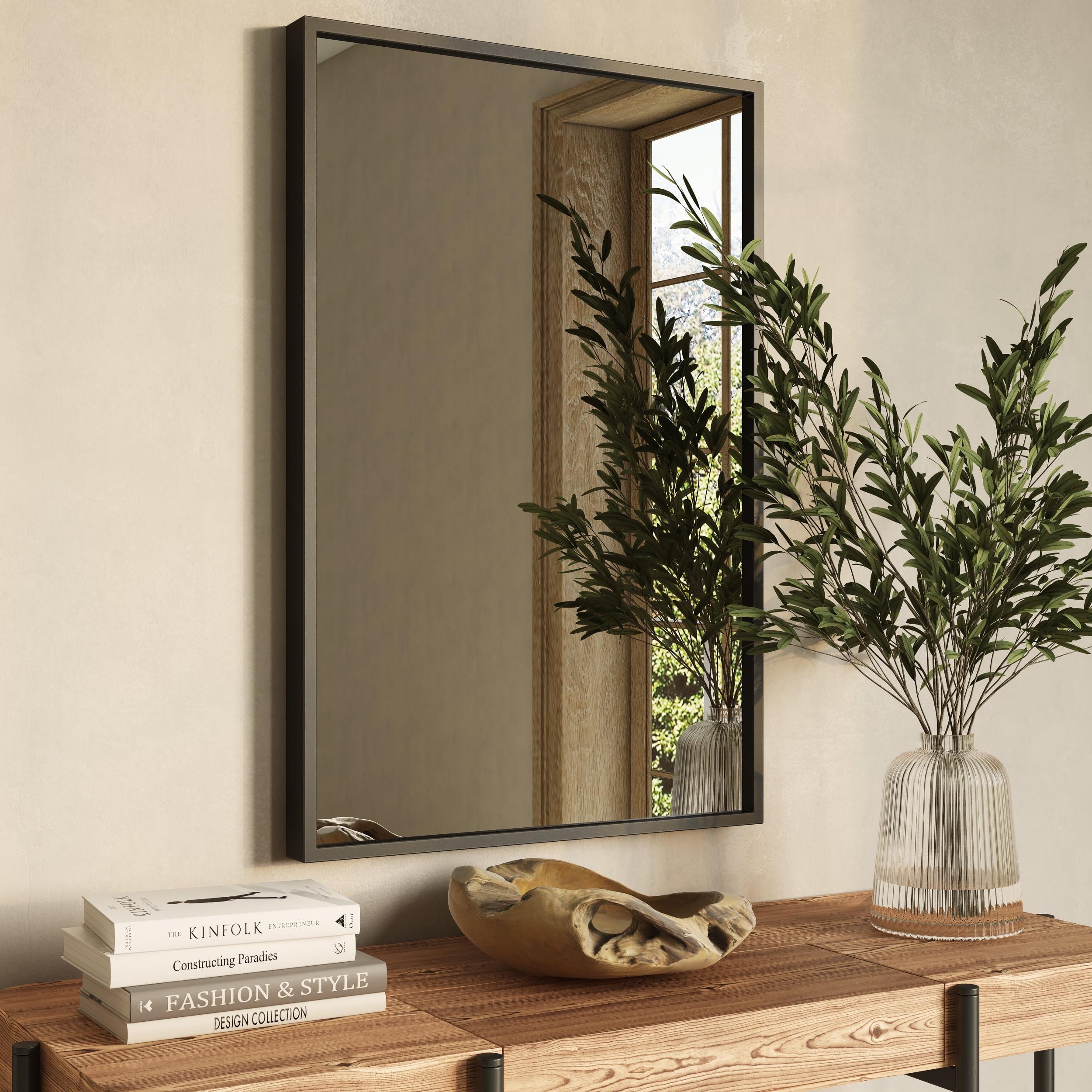 Bali Rectangle Metal Modern Wall Mirror