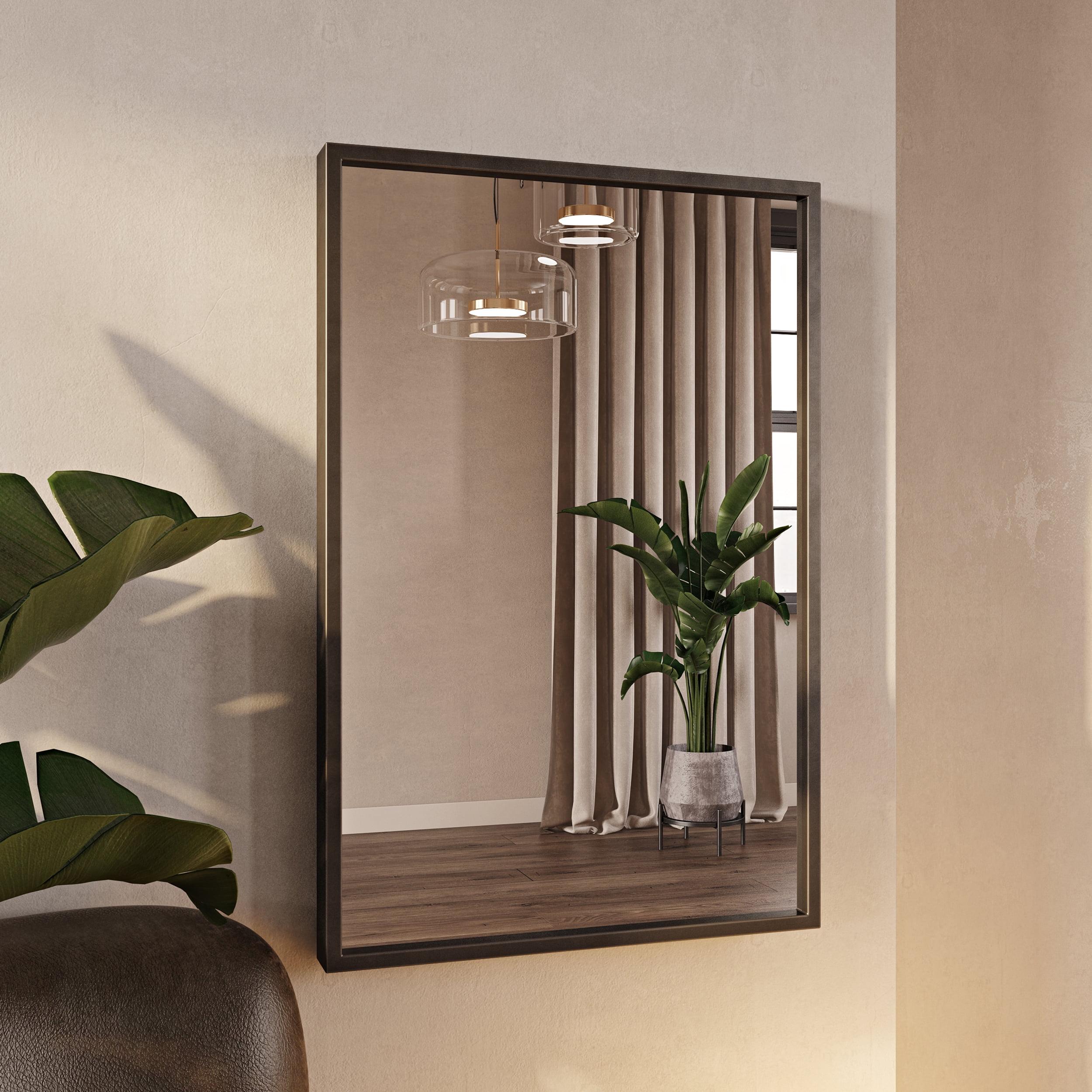 Bali Rectangle Metal Modern Wall Mirror