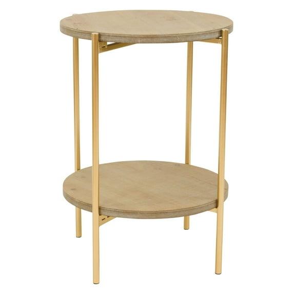 Aspire Home Accents Kamryn Modern Accent Table - 23.5"H x 16.5"W x 16.5"D Gold Goldtone Finish