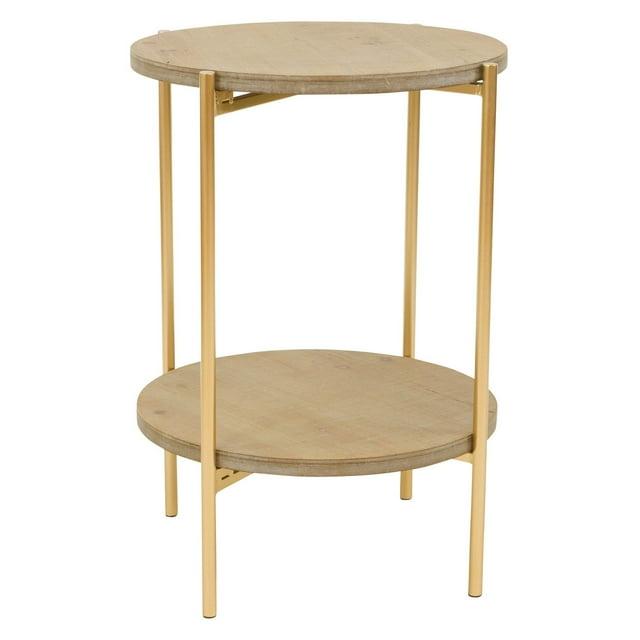 Aspire Home Accents Kamryn Modern Accent Table - 23.5"H x 16.5"W x 16.5"D Gold Goldtone Finish