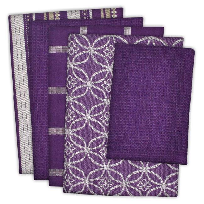 Design Imports  Eggplant Asst Dishtowel & Dishcloth Set/5