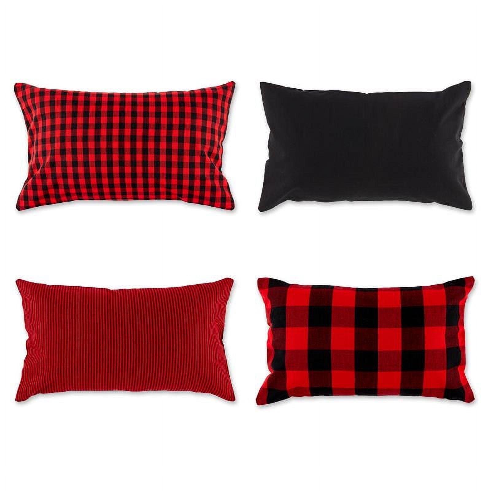 Gingham Check Kitchen Tabletop Bed Plaid Cotton Pillow Cover