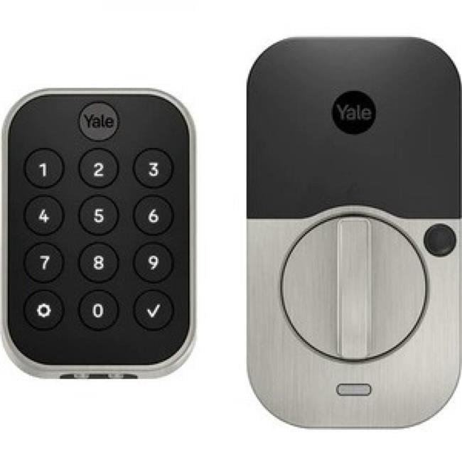 Satin Nickel Smart Deadbolt with Touch Keypad and Bluetooth