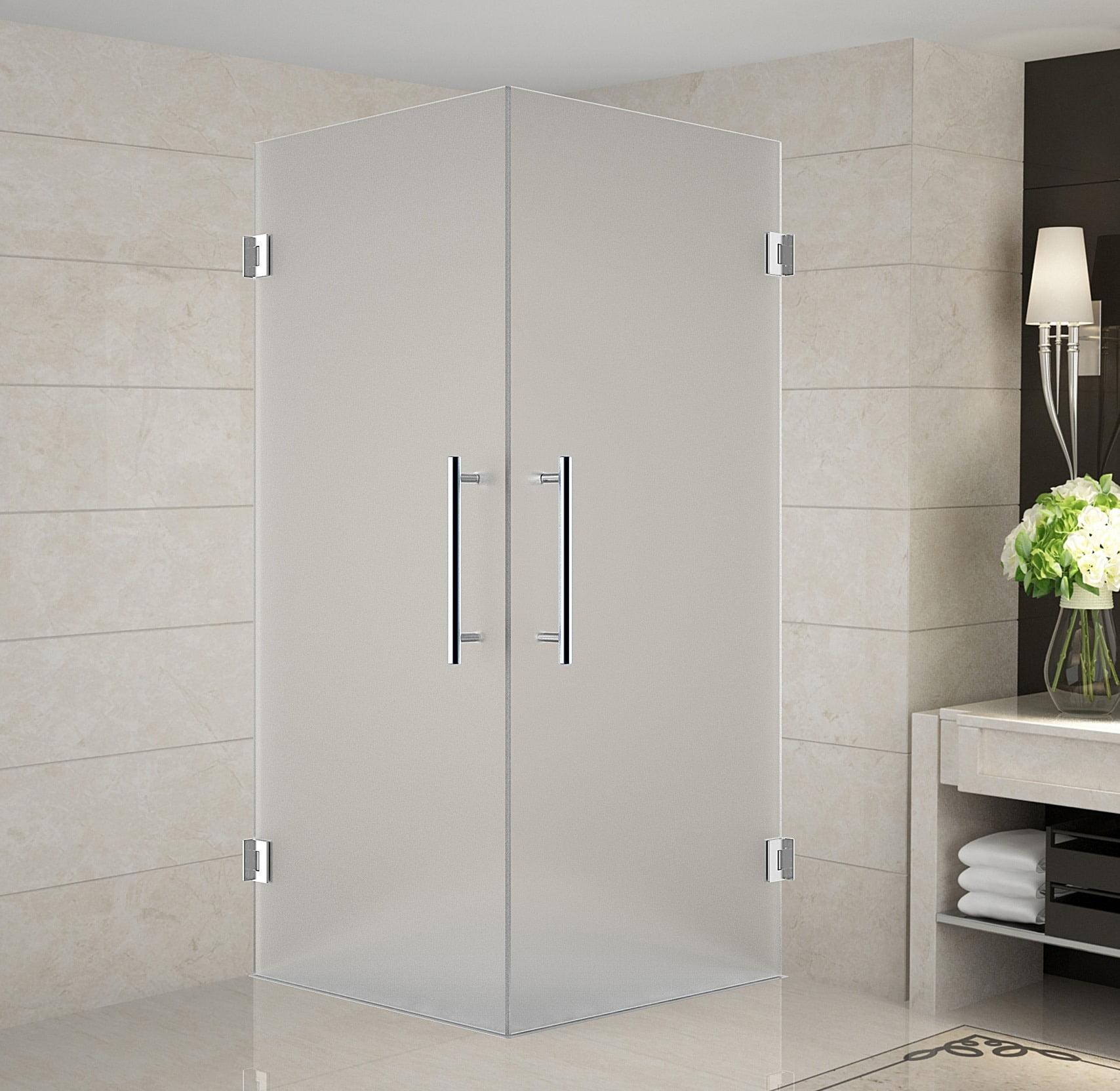 Vanora Completely Frameless 32" x 72" Square Hinged Shower Enclosure