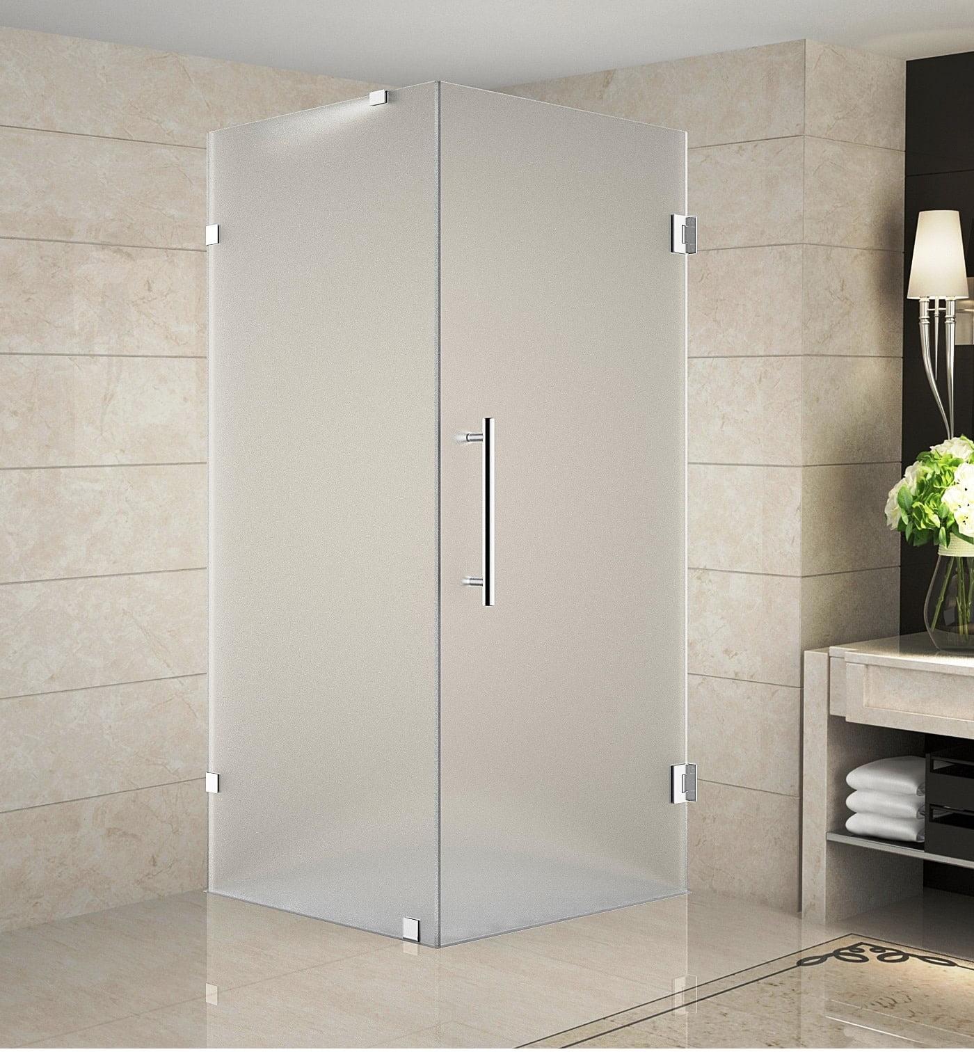 Aston SEN988F-CH-38-10 Aquadica 38" x 72" Square Hinged Shower Enclosure
