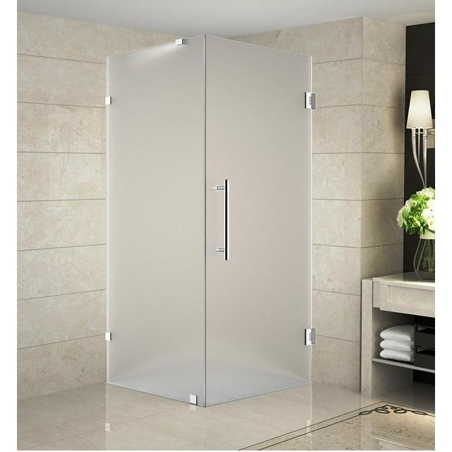 Aston SEN988F-CH-38-10 Aquadica 38" x 72" Square Hinged Shower Enclosure