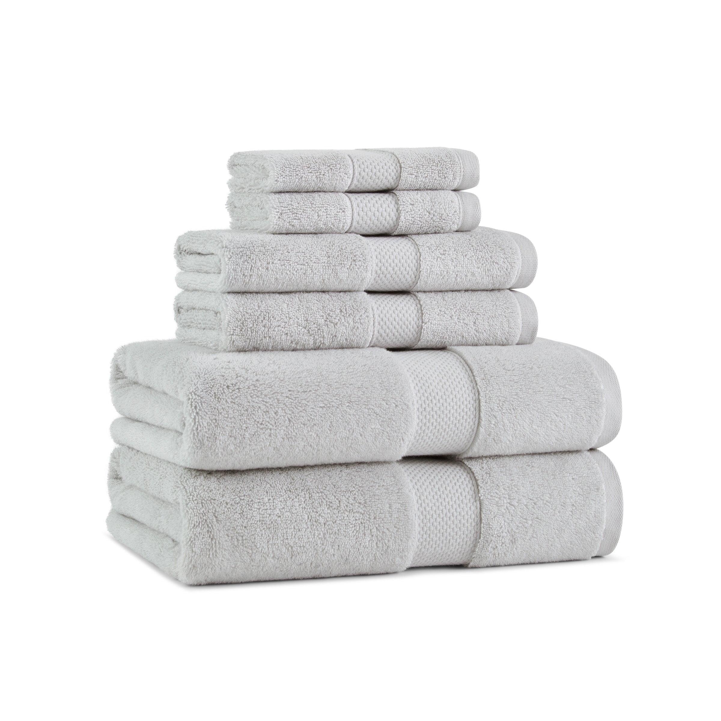 Aston & Arden Luxury Cotton 6pc Towel Set - Light Grey