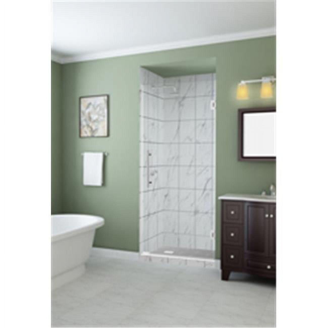 Kinkade 35.75" - 36.25" W x 72" H Hinged Frameless Shower Door