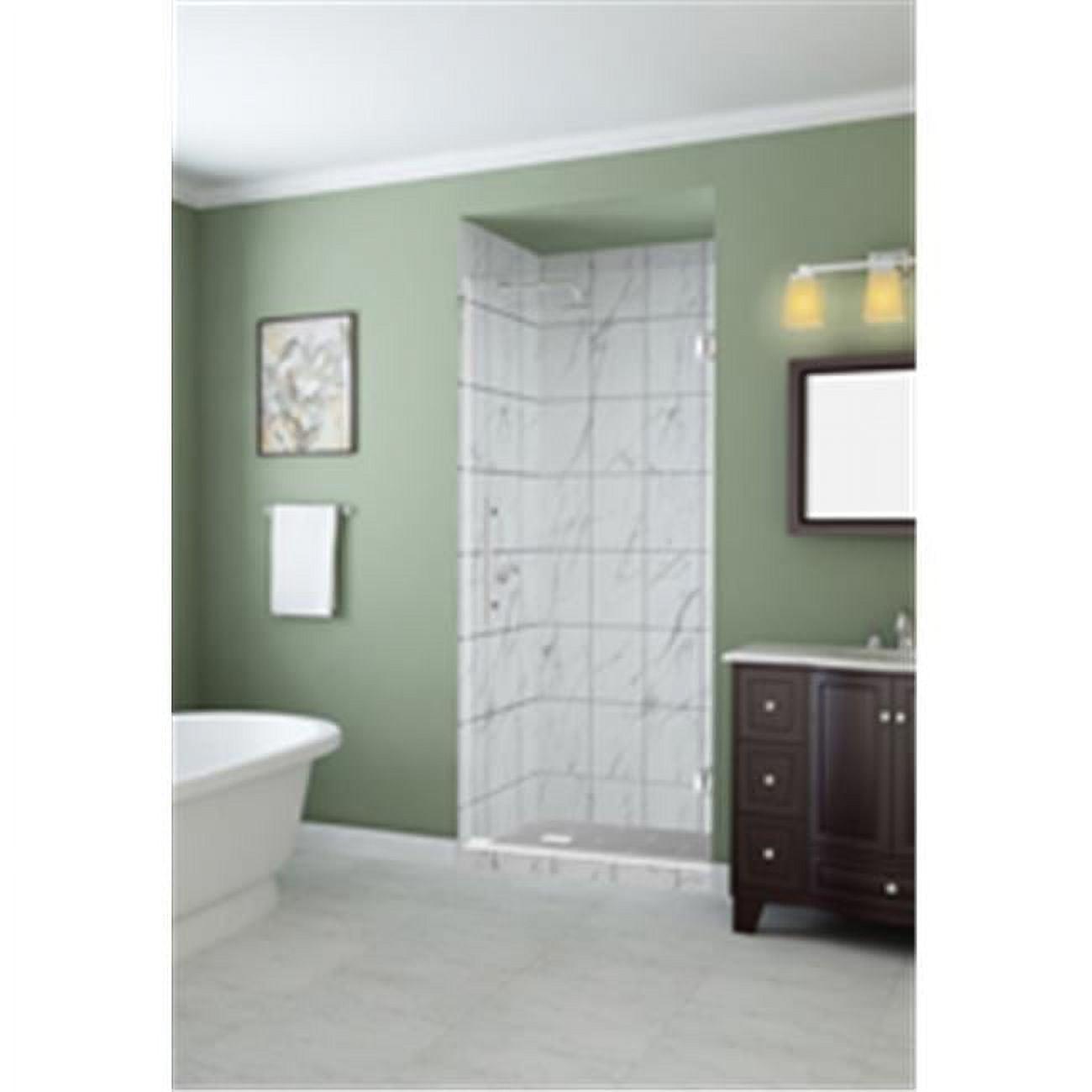 Kinkade 22.75" - 23.25" W x 72" H Hinged Frameless Shower Door