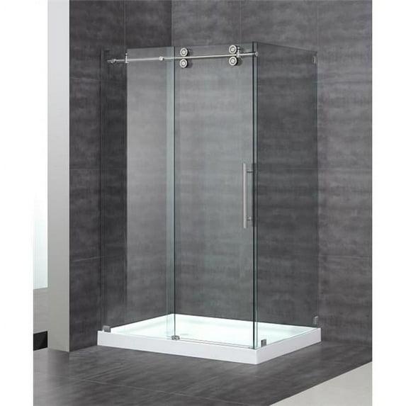 Aston SEN979-CH-48-10 48 in. Frameless Sliding Shower Enclosure, Chrome Hardware