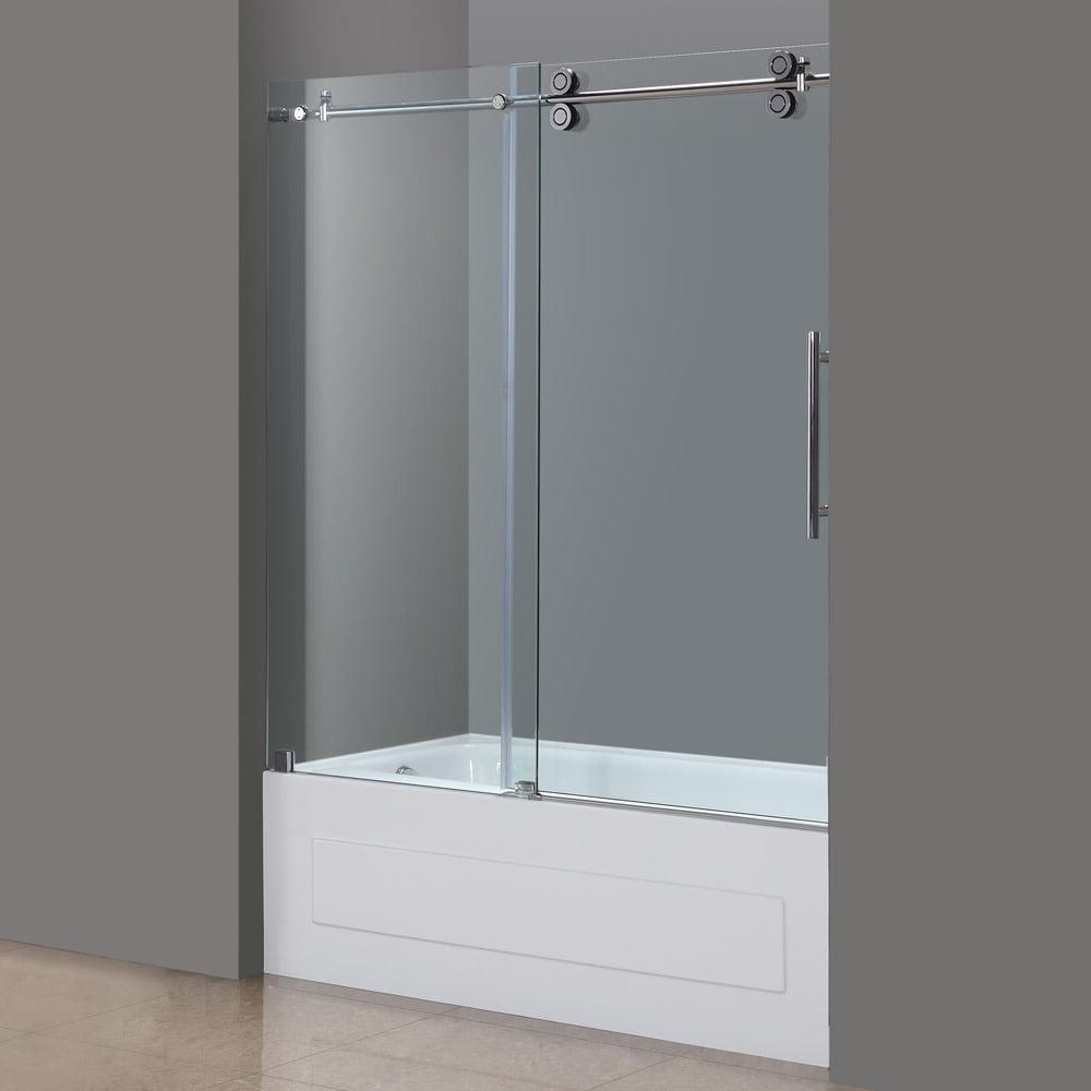 Aston TDR978-CH-60-10 Langham 60" H Single Sliding Frameless Tub Door