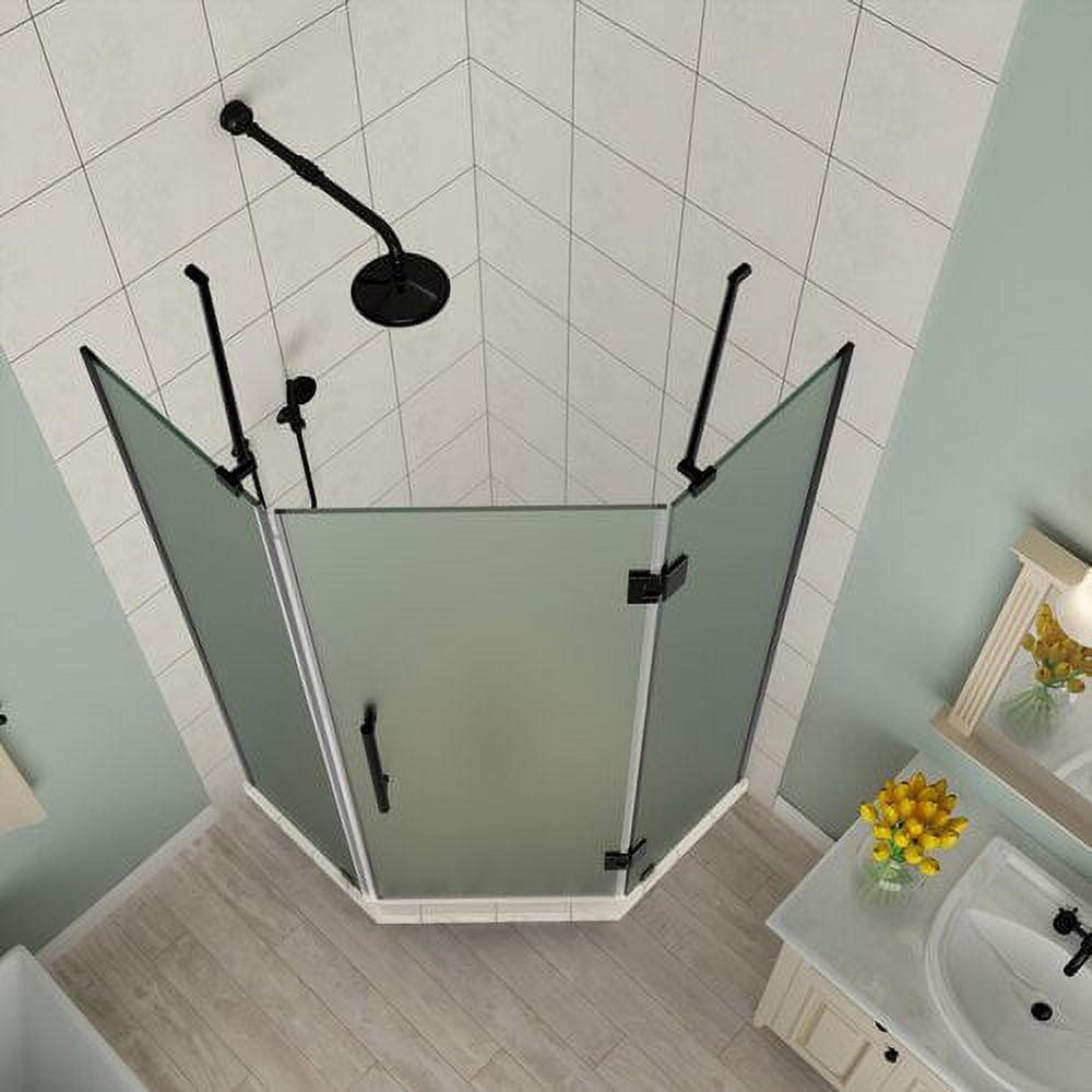 Merrick Frameless Frosted Glass Neo-Angle Shower Enclosure