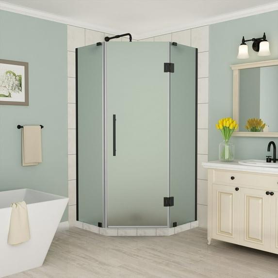 Merrick Frameless 40" x 72" Neo-Angle Hinged Shower Enclosure