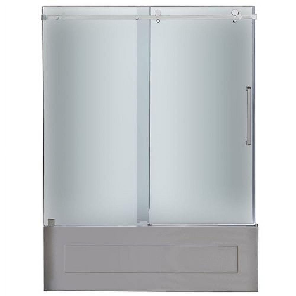 Moselle 60'' x 60'' Frosted Glass Sliding Tub Door