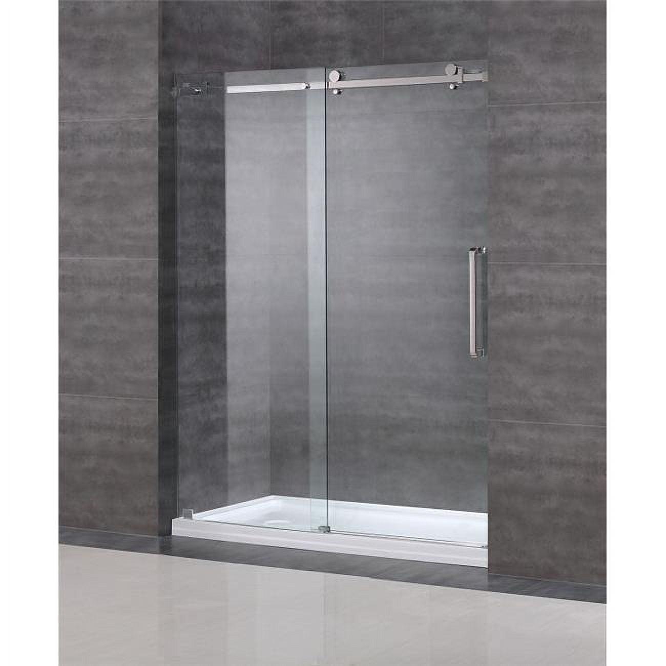 Aston 60" x 75" Frameless Chrome Sliding Shower Door