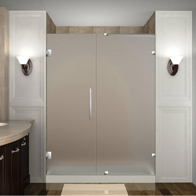 Nautis 56" x 72" Hinged Completely Frameless Shower Door