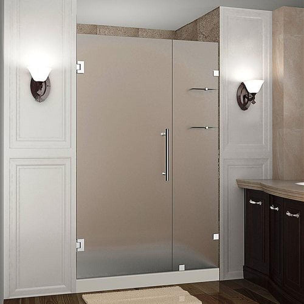 Nautis GS 48" x 72" Hinged Completely Frameless Shower Door with Shelves