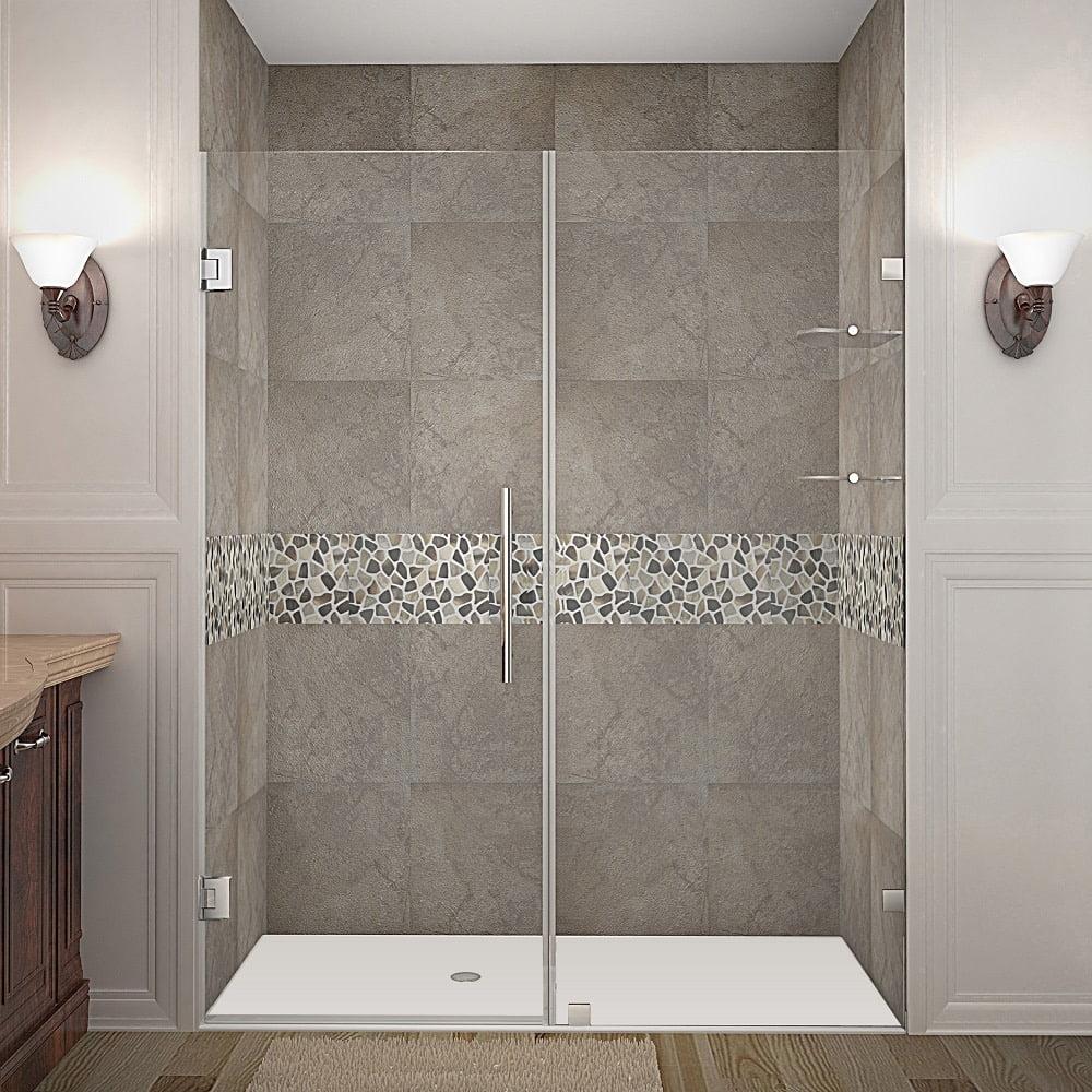 Nautis GS 60" W x 72" H Hinged Frameless Shower Door