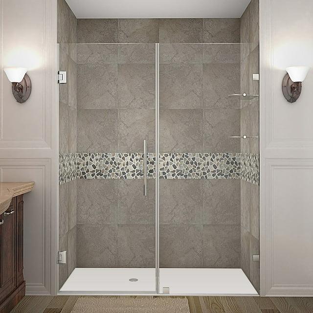 Nautis GS 60" W x 72" H Hinged Frameless Shower Door