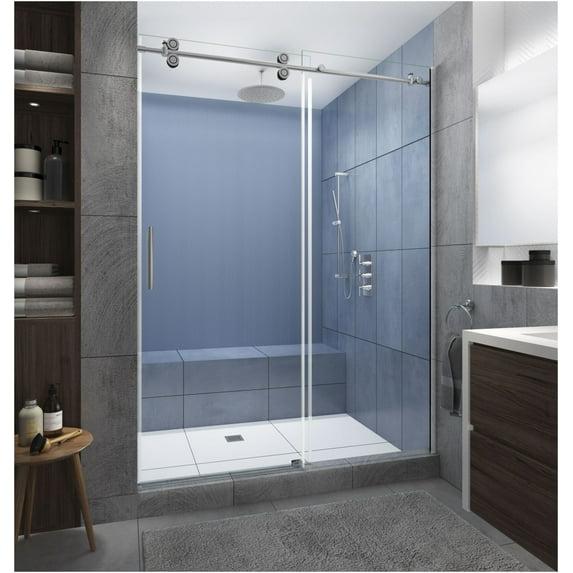 Langham XL 56 - 60" W x 80" H Sliding Frameless Shower Door