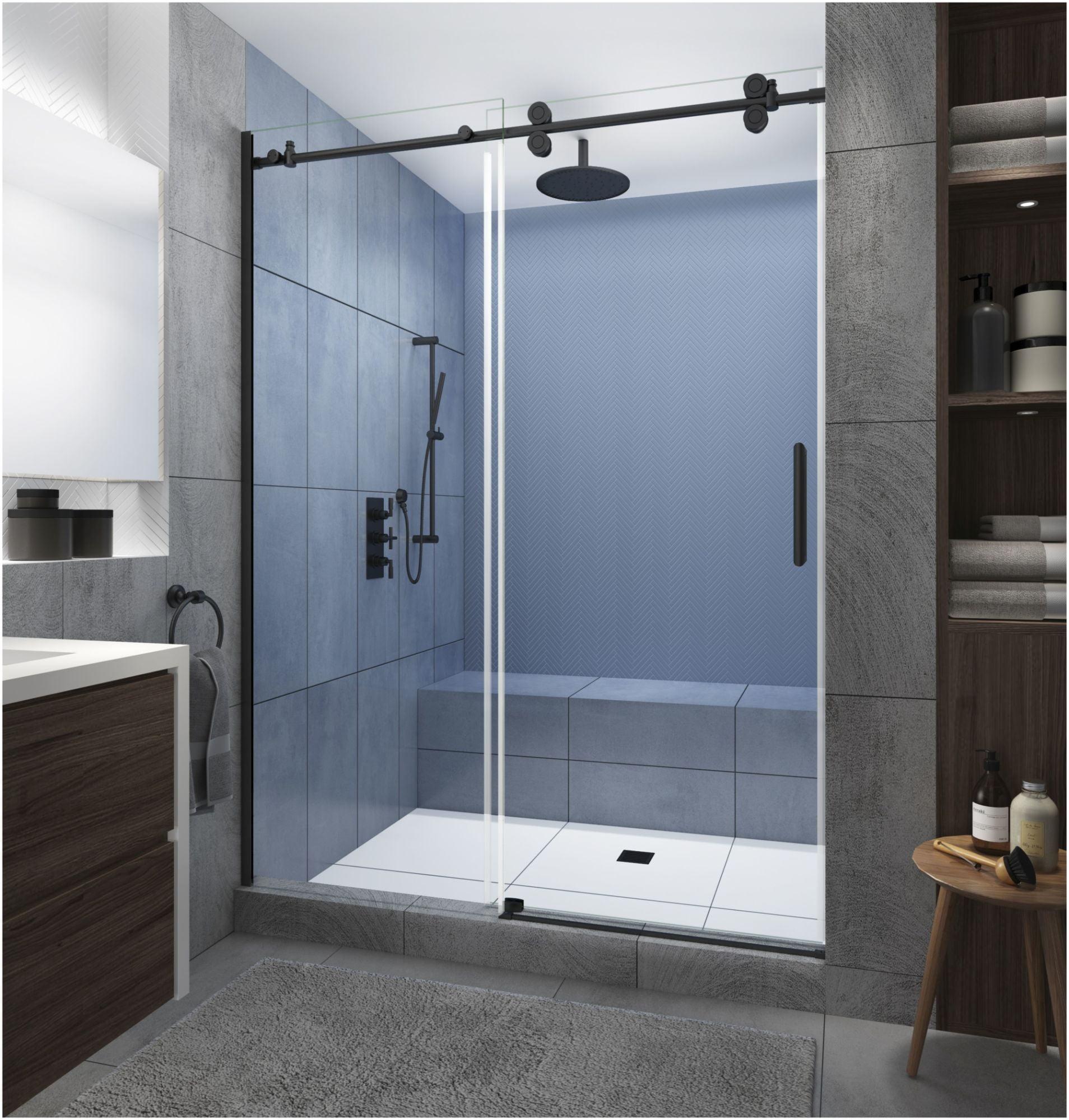 Aston Sdr978ez.Uc-6080-R Langham Xl 80" High X 60" Wide Sliding Frameless Shower Door -