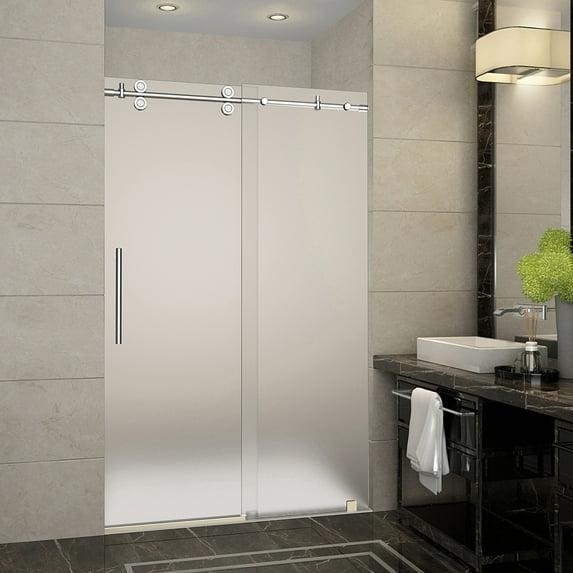 Langham 75" H Hinged Frameless Shower Door
