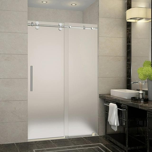 Langham 75" H Hinged Frameless Shower Door