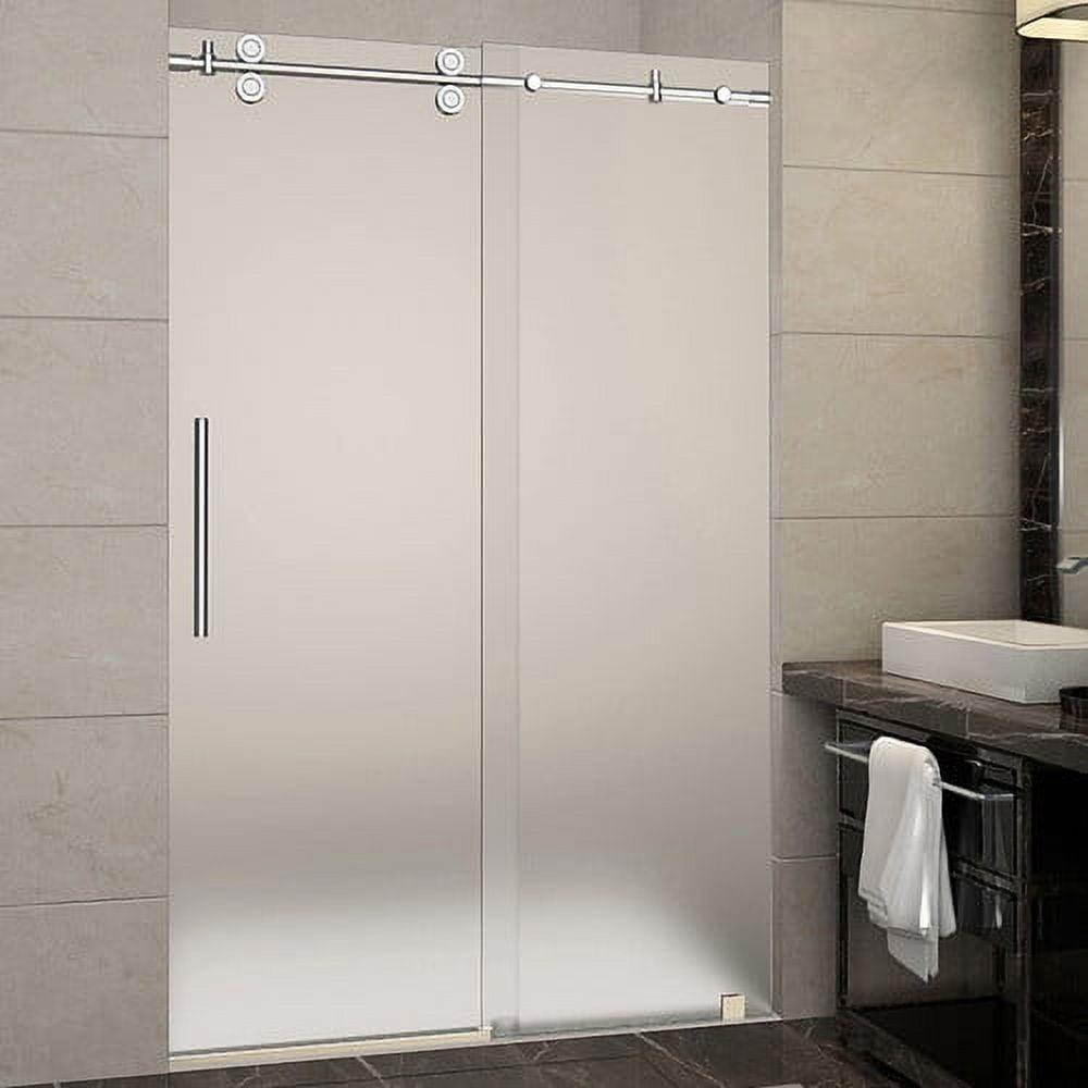 Langham 75" H Hinged Frameless Shower Door