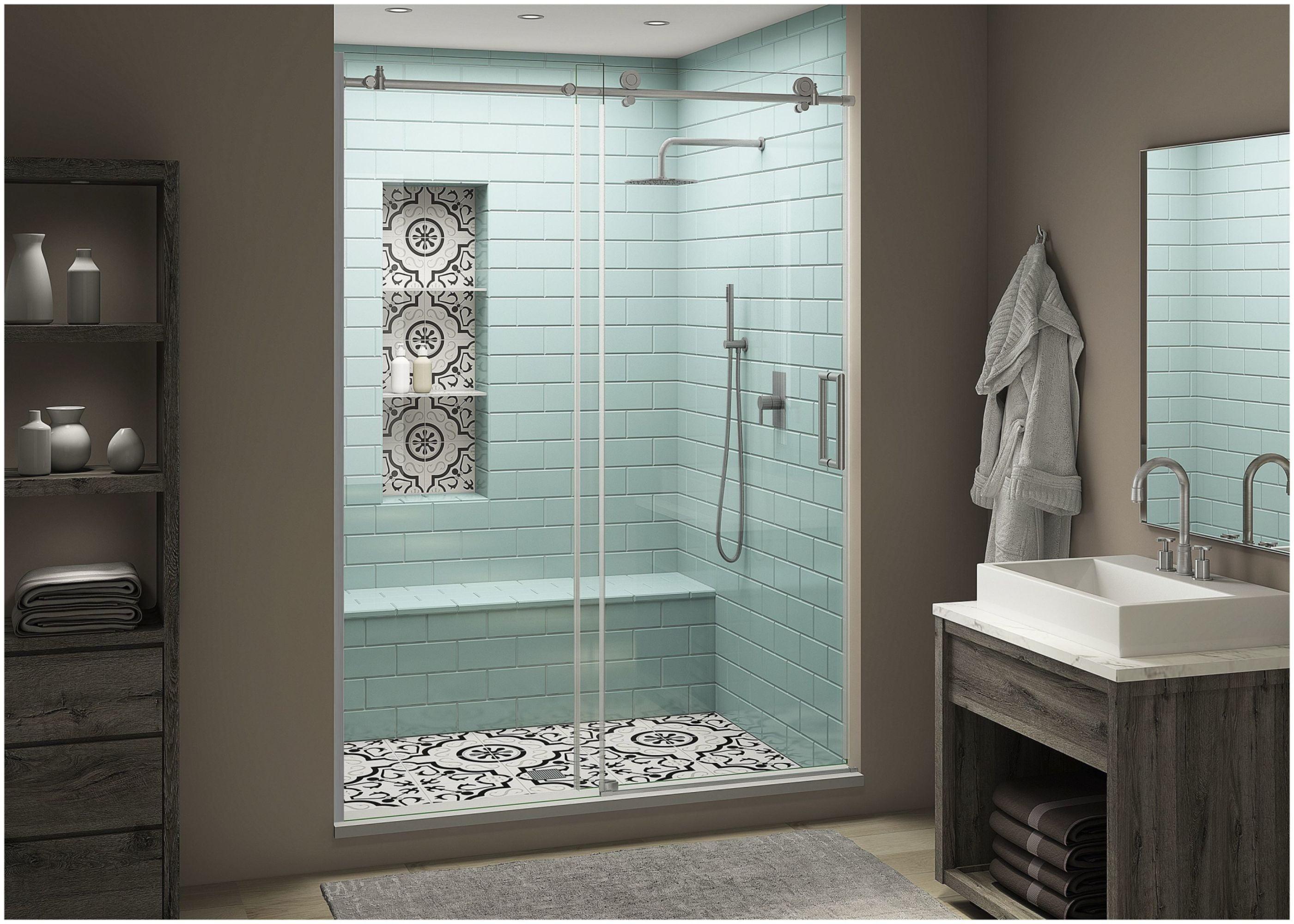 Coraline XL 56" W x 80" H Single Sliding Frameless Shower Door