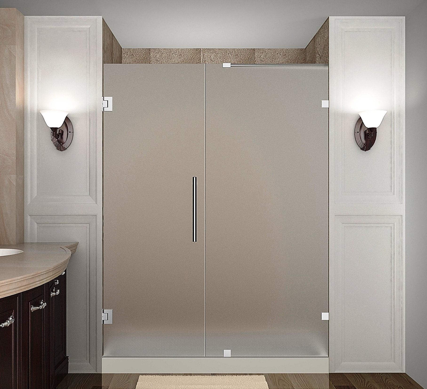 Nautis 56" x 72" Hinged Completely Frameless Shower Door
