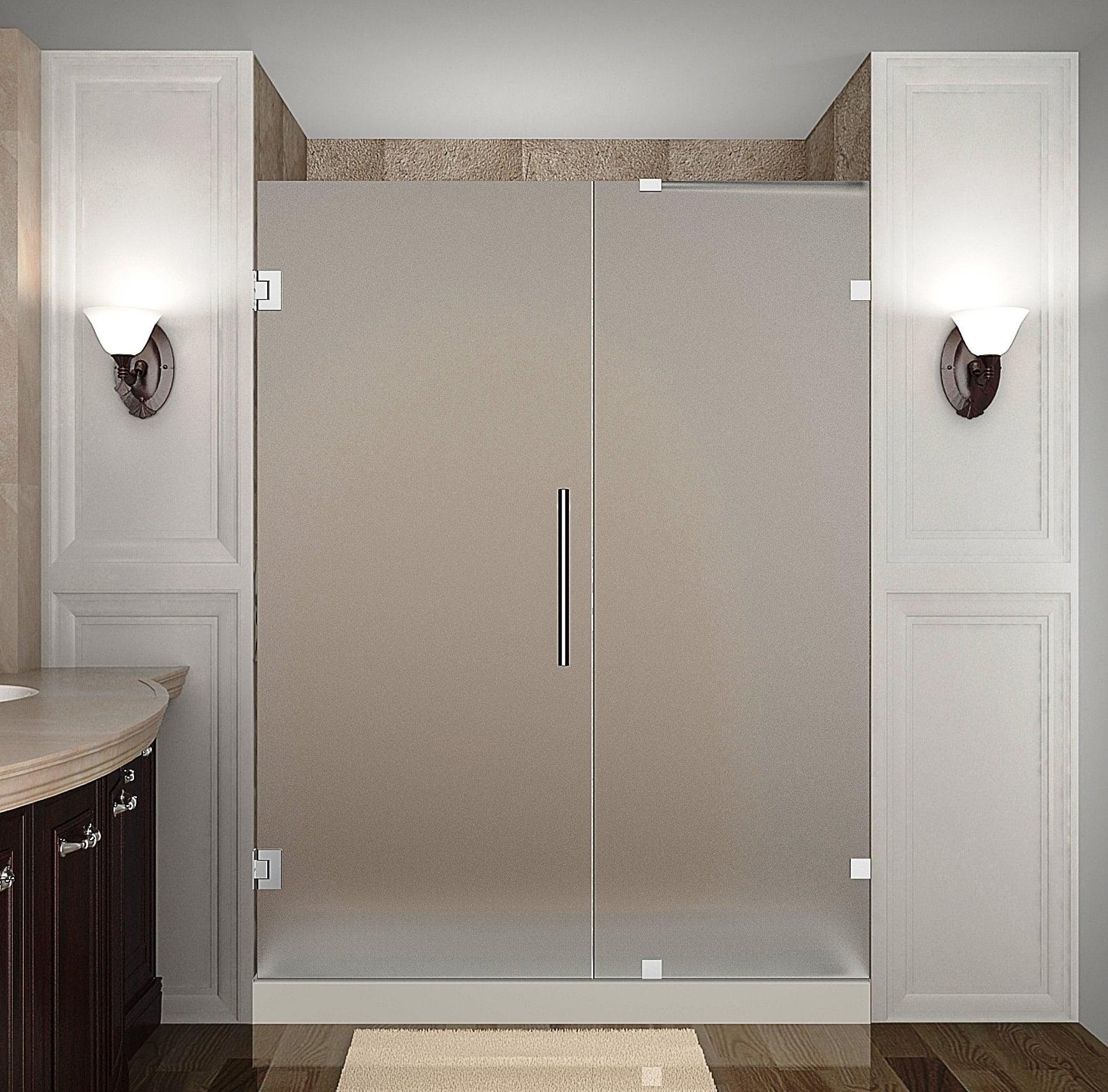 Aston Sdr985f-64-10 Nautis 64" Wide X 72" High Frameless Hinged Shower Door - Chrome