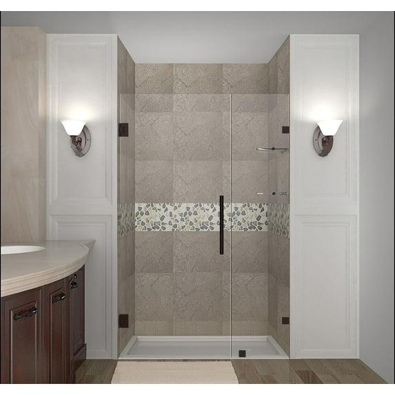 Aston Nautis GS 48.25" - 49.25" x 72" Hinged Frameless Shower Door SDR990-NBR-49-10