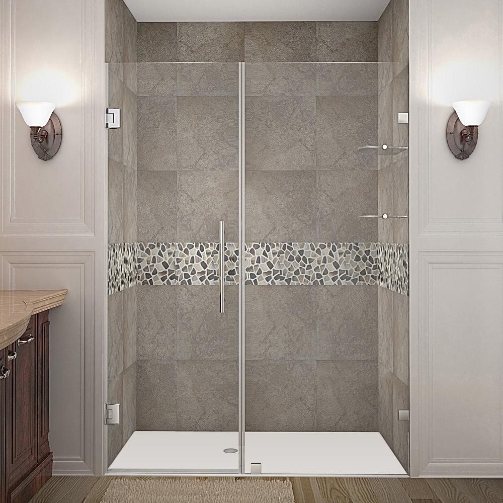 Nautis GS 72" H Hinged Frameless Shower Door