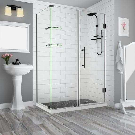 Aston Bromley GS Frameless 30.38" x 72" Rectangle Hinged Shower Enclosure SEN962EZ-MB-663030-10