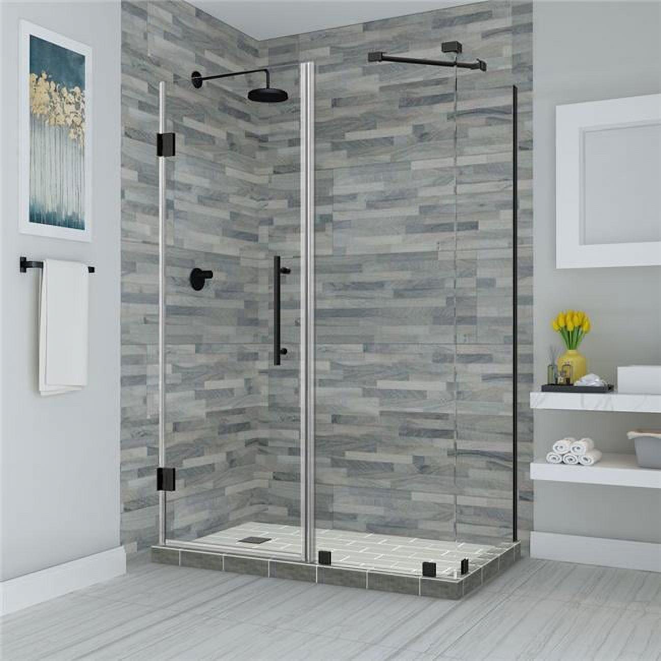 Aston Bromley 72" H Semi-Frameless Rectangle Reversible Shower Enclosure SEN967EZ-ORB-582232-10
