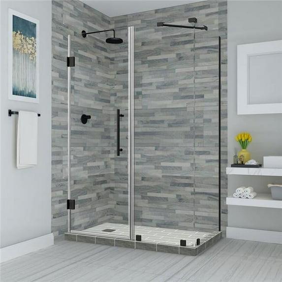 Aston Bromley 72" H Semi-Frameless Rectangle Reversible Shower Enclosure SEN967EZ-ORB-582232-10