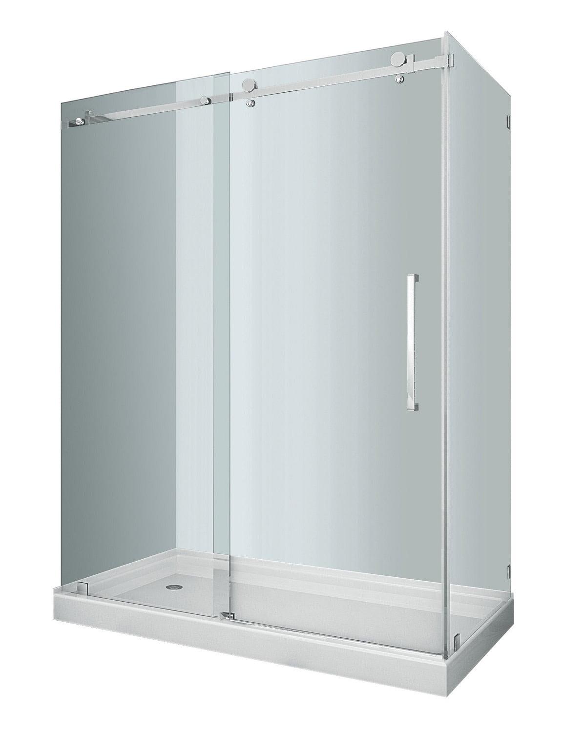 Moselle 44" x 77.5" Rectangular Sliding Shower Enclosure with Base