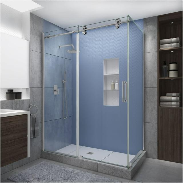 Aston Langham XL 60" - 64" W x 30" D x 80" H Frameless Rectangle Sliding Shower Enclosure SEN979EZ.UC-CH-643080-R