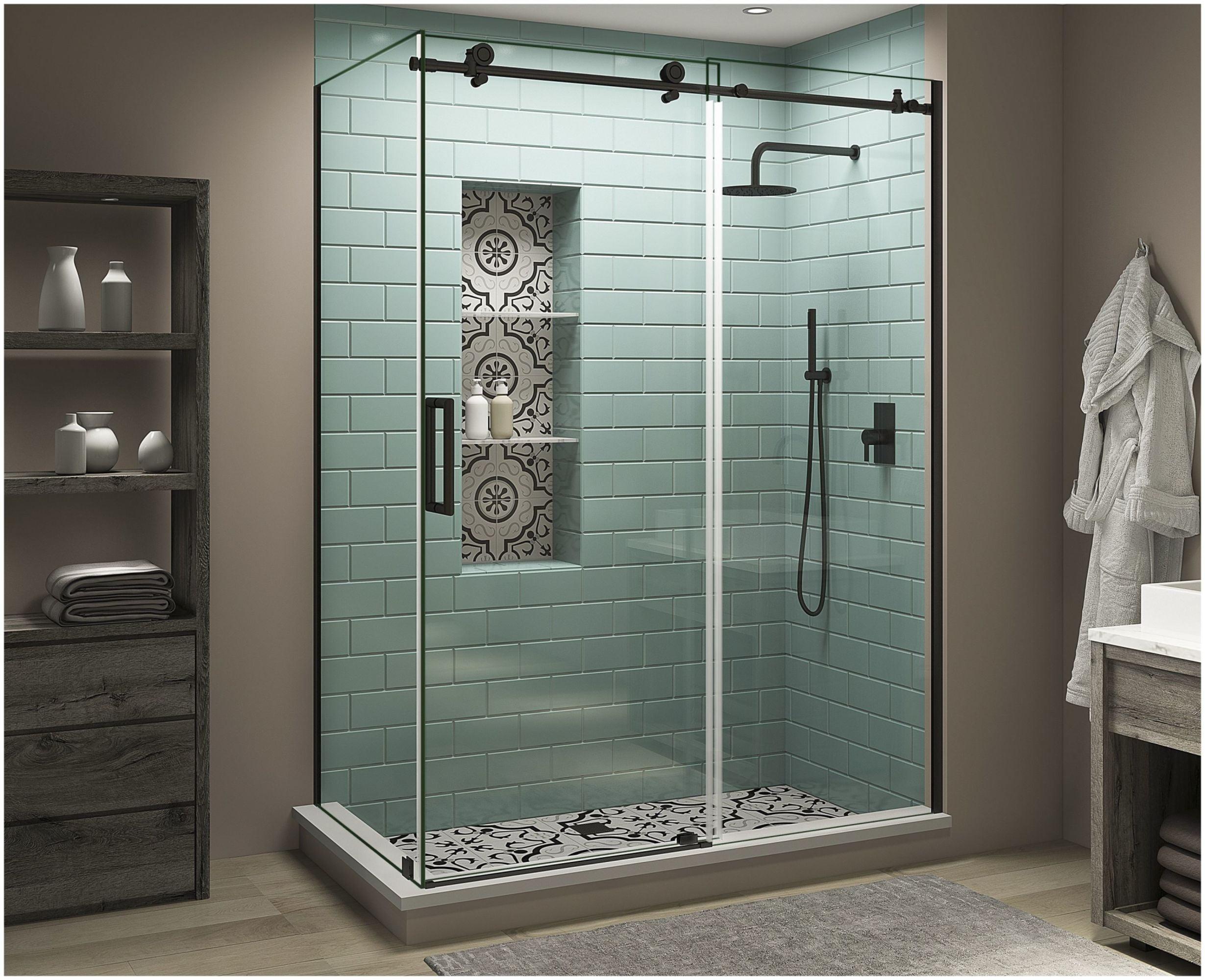 Coraline XL 44" - 48" W x 36" D x 80" H Frameless Rectangle Sliding Shower Enclosure