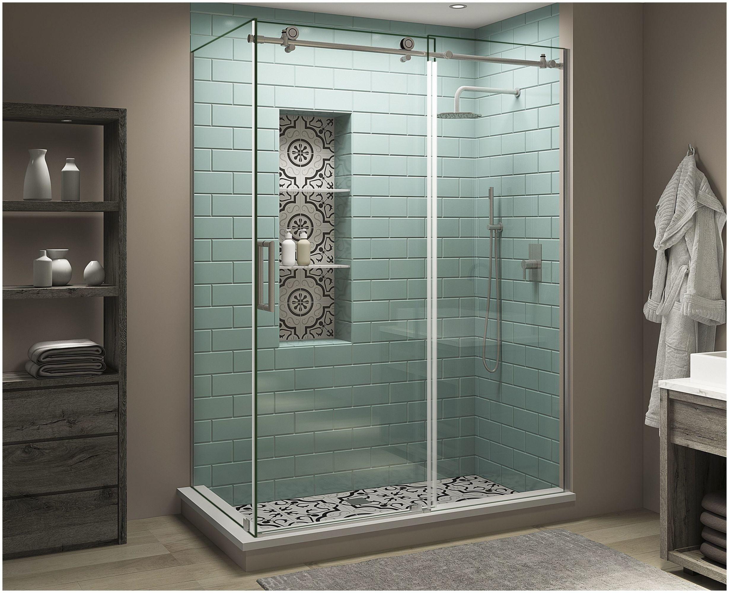 Coraline XL 44" - 48" W x 36" D x 80" H Frameless Rectangle Sliding Shower Enclosure