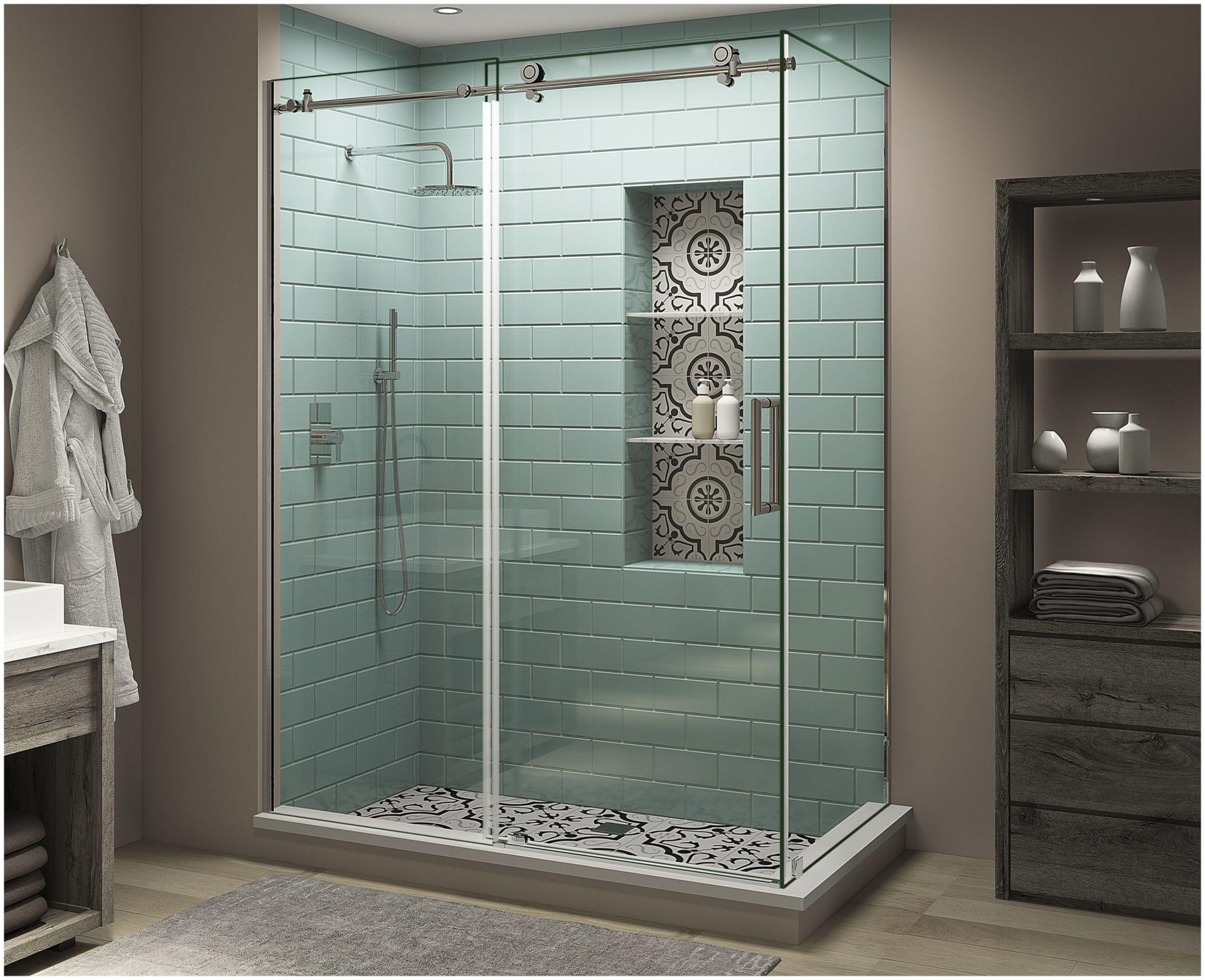 Coraline XL 44" - 48" W x 36" D x 80" H Frameless Rectangle Sliding Shower Enclosure