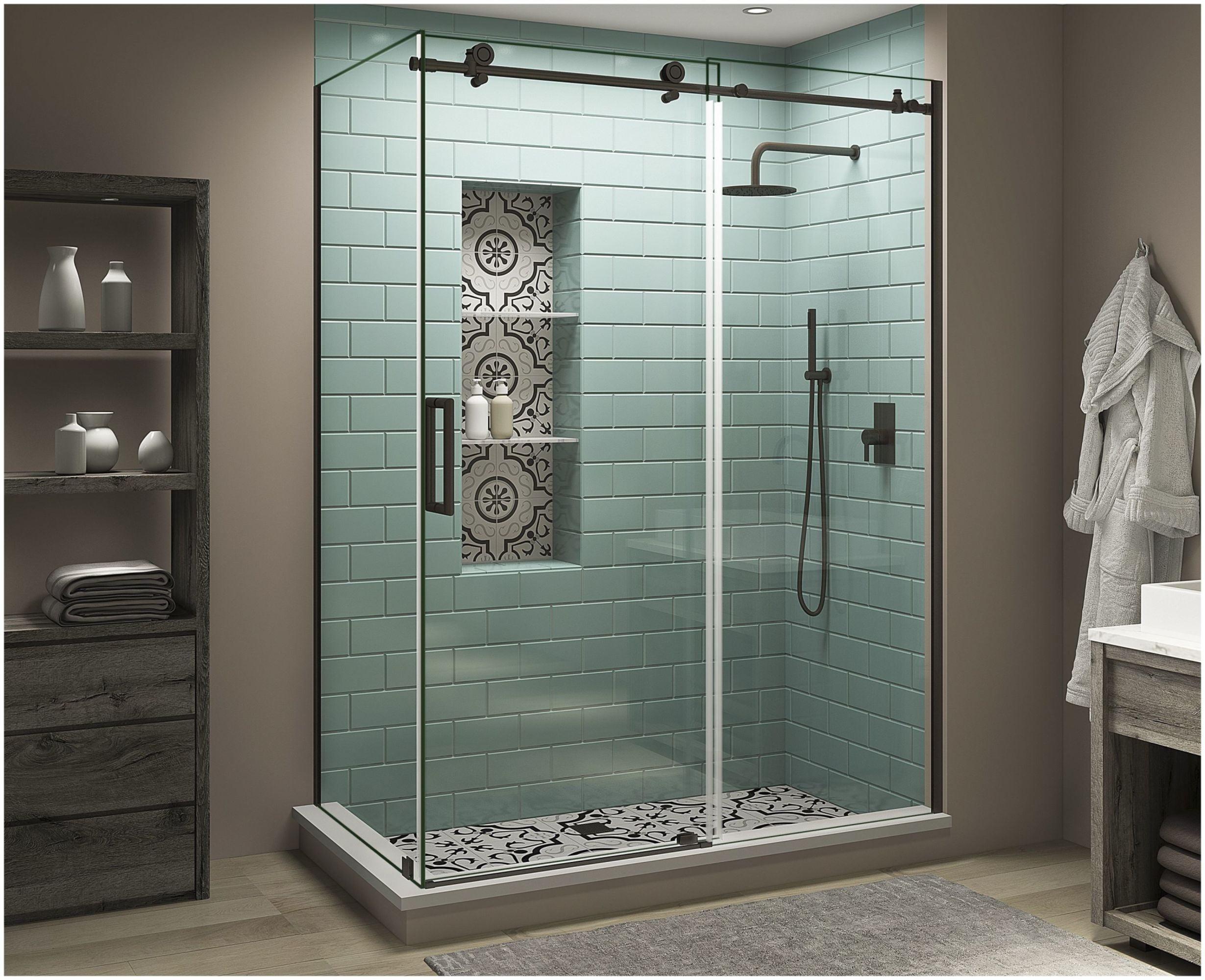 Aston Coraline XL 60" - 64" W x 38" D x 80" H Frameless Rectangle Sliding Shower Enclosure SEN984EZ.UC-NBR-643880-L