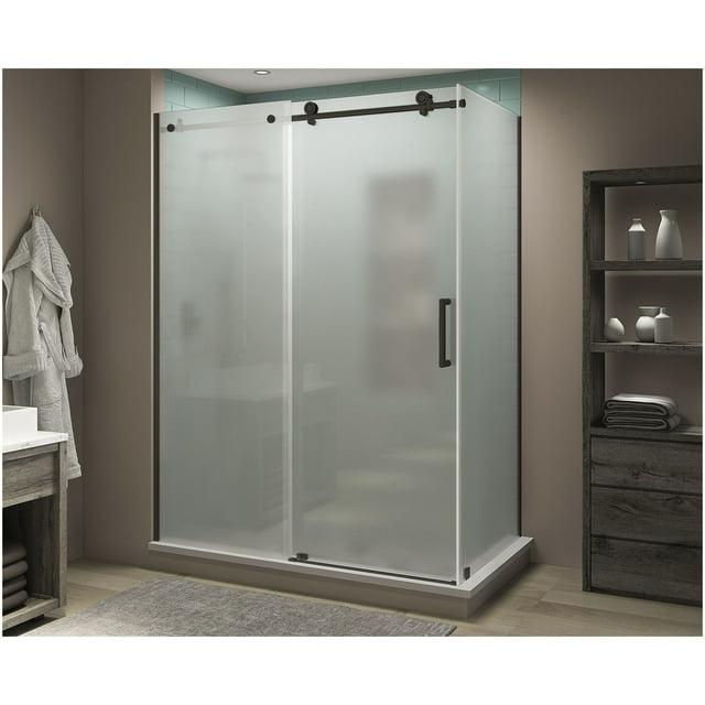 Aston Coraline XL 48" - 52" W x 32" D x 80" H Frameless Rectangle Sliding Shower Enclosure, Frosted Glass SEN984FRUW.UC-NBR-523280