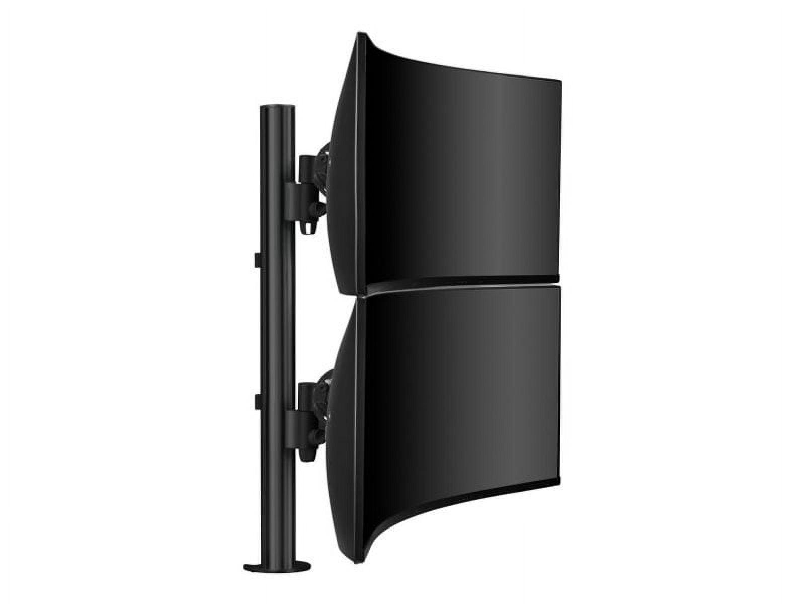 Black Aluminum Dual Monitor Desk Mount for 49" Screens